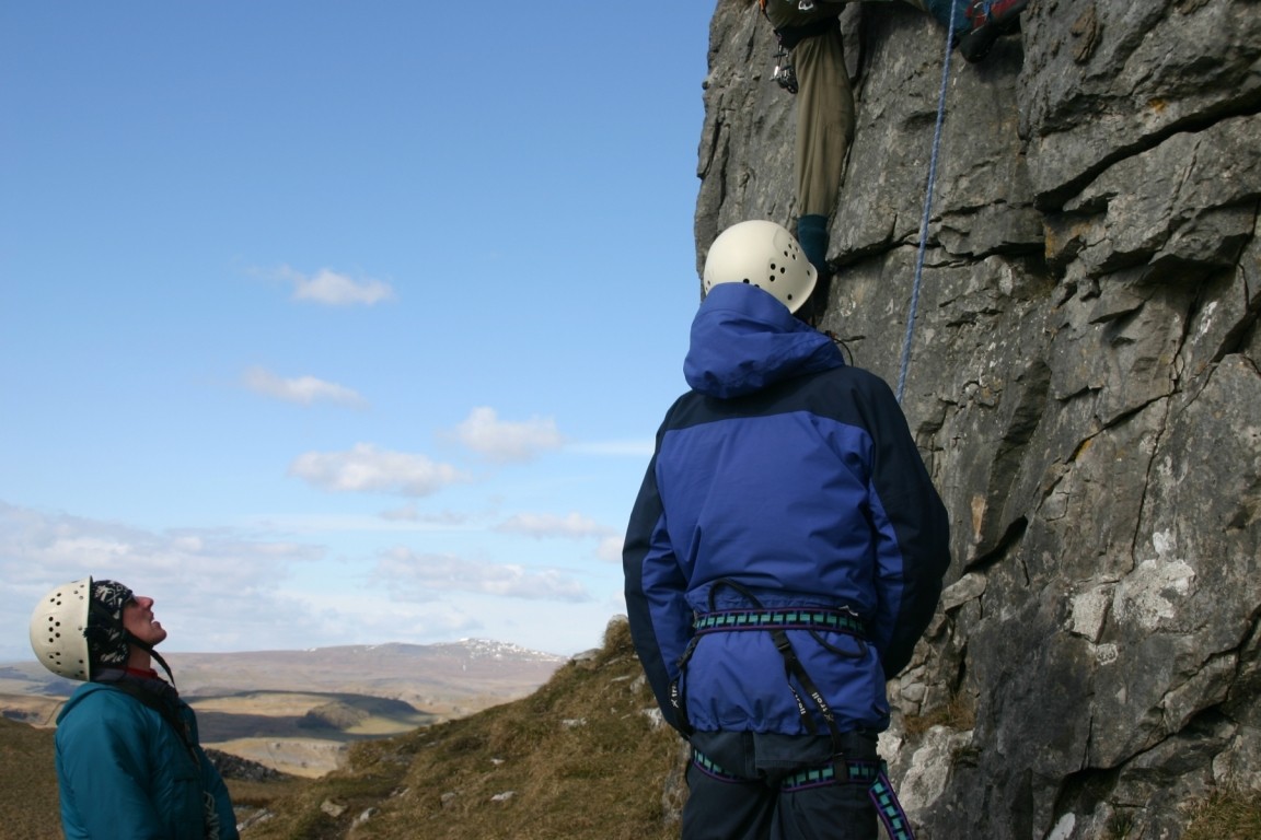 Harold And Pete Belaying Nick, Attermire Scar